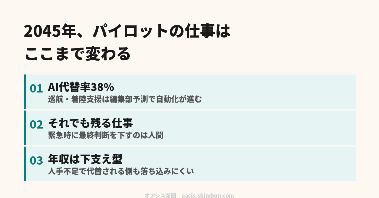 AI時代 2045年の仕事内容 パイロット編